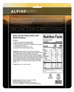 AlpineAire Spicy African PeanutStew W/Sweet Potatoes -PineTrail Store alpineaire spicy african peanutstew w sweet potato 2
