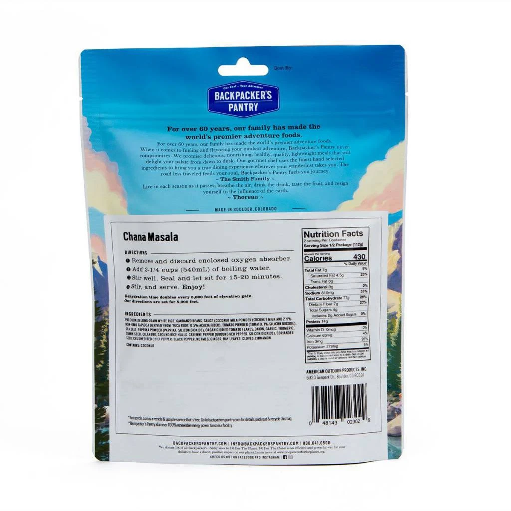 Backpackers Pantry Chana Masala 5 Backpackers Pantry Chana Masala - Image 3