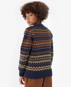 Barbour Boys Case Fair Isle Crew -PineTrail Store barbour boys case fair isle crew 2
