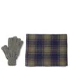 Barbour M's Tartan Scarf And Glove Gift Set