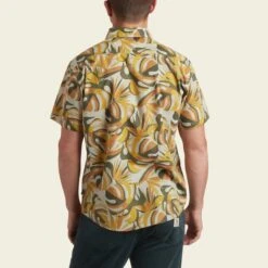 Howler Bros. Men's Mansfield Shirt : Monstera Mash -PineTrail Store howler bros mens mansfield shirt monstera mash 2