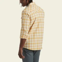 Howler Bros. M's H Bar B Tech Longsleeve : Leon Plaid -PineTrail Store howler bros ms h bar b tech longsleeve leon plaid 4