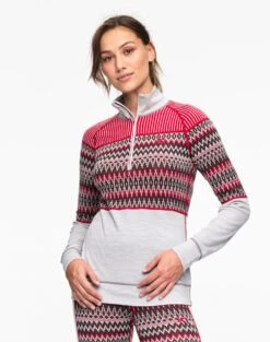 Kari Traa Women's Silja Wool Half-Zip Baselayer -PineTrail Store kari traa womens silja wool half zip baselayer 2