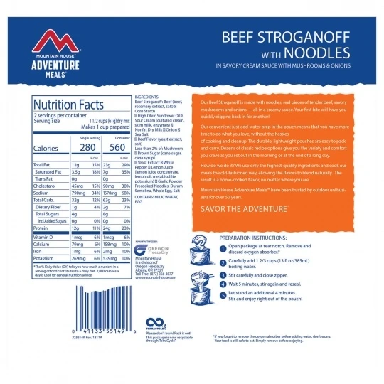 Mountain House Foods Beef Stroganoff 5 Mountain House Foods Beef Stroganoff - Image 3