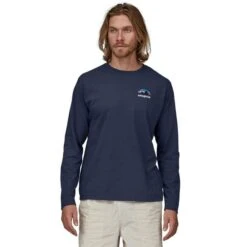 Patagonia Men's Long-Sleeved Skyline Stencil Responsibili-Tee -PineTrail Store patagonia mens long sleeved skyline stencil respon 1