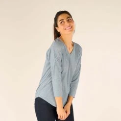 Sherpa Adventure Gear Women's Asha V-Neck 3/4 Sleeve Top -PineTrail Store sherpa adventure gear womens asha v neck 3 4 sleev 3