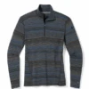 Smartwool Men's Classic Thermal Merino Base Layer Pattern 1/4 Zip -PineTrail Store smartwool mens classic thermal merino base layer p