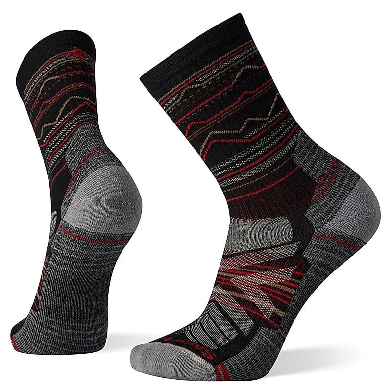 Smartwool M's Hike Light Cushion Mountain Range Pattern Crew Socks 3 Smartwool M's Hike Light Cushion Mountain Range Pattern Crew Socks