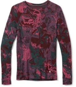 Smartwool Women's Classic Thermal Merino Base Layer Pattern Crew -PineTrail Store smartwool womens classic thermal merino base layer 3