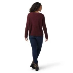 Smartwool Women's Shadow Pine Cable V-Neck Sweater -PineTrail Store smartwool womens shadow pine cable v neck sweater 3