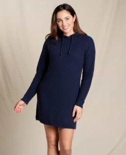 Toad & Co Women's Whidbey Hooded Sweater Dress -PineTrail Store toad co womens whidbey hooded sweater dress 2
